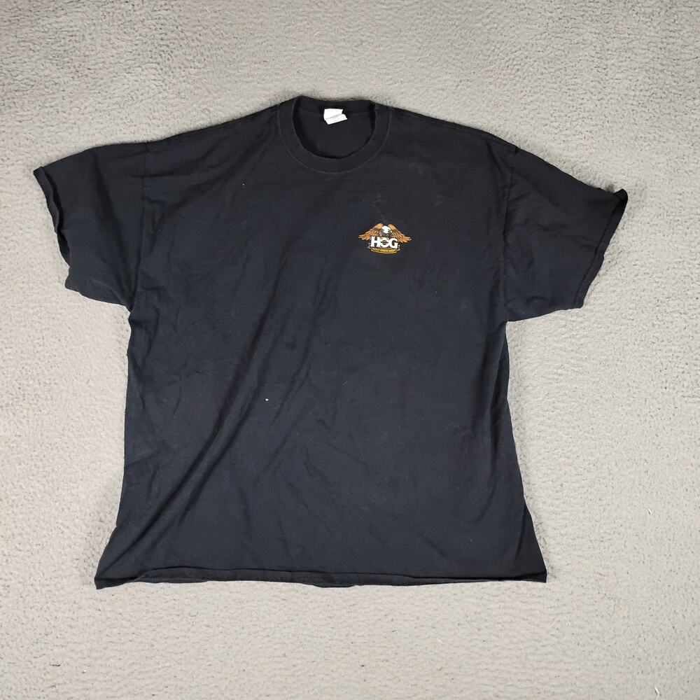 Gildan Harley Davidson Harley Owners Group HOG T Shirt Mens 2XL Black Graphic